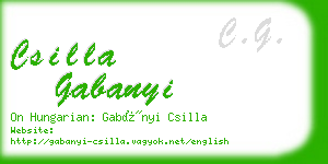 csilla gabanyi business card